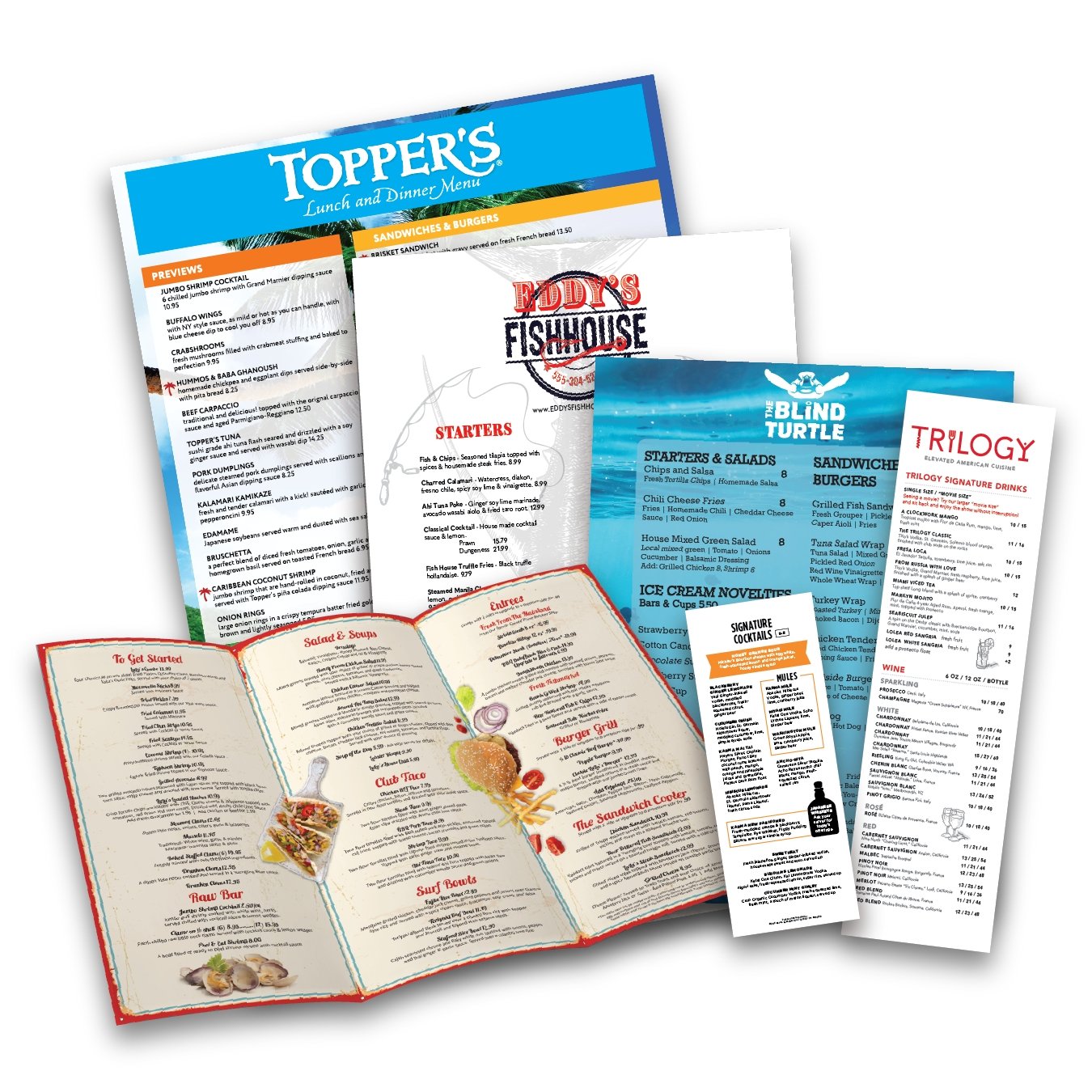 Restaurant Menu Sample Pack - TerraSlate Waterproof Paper