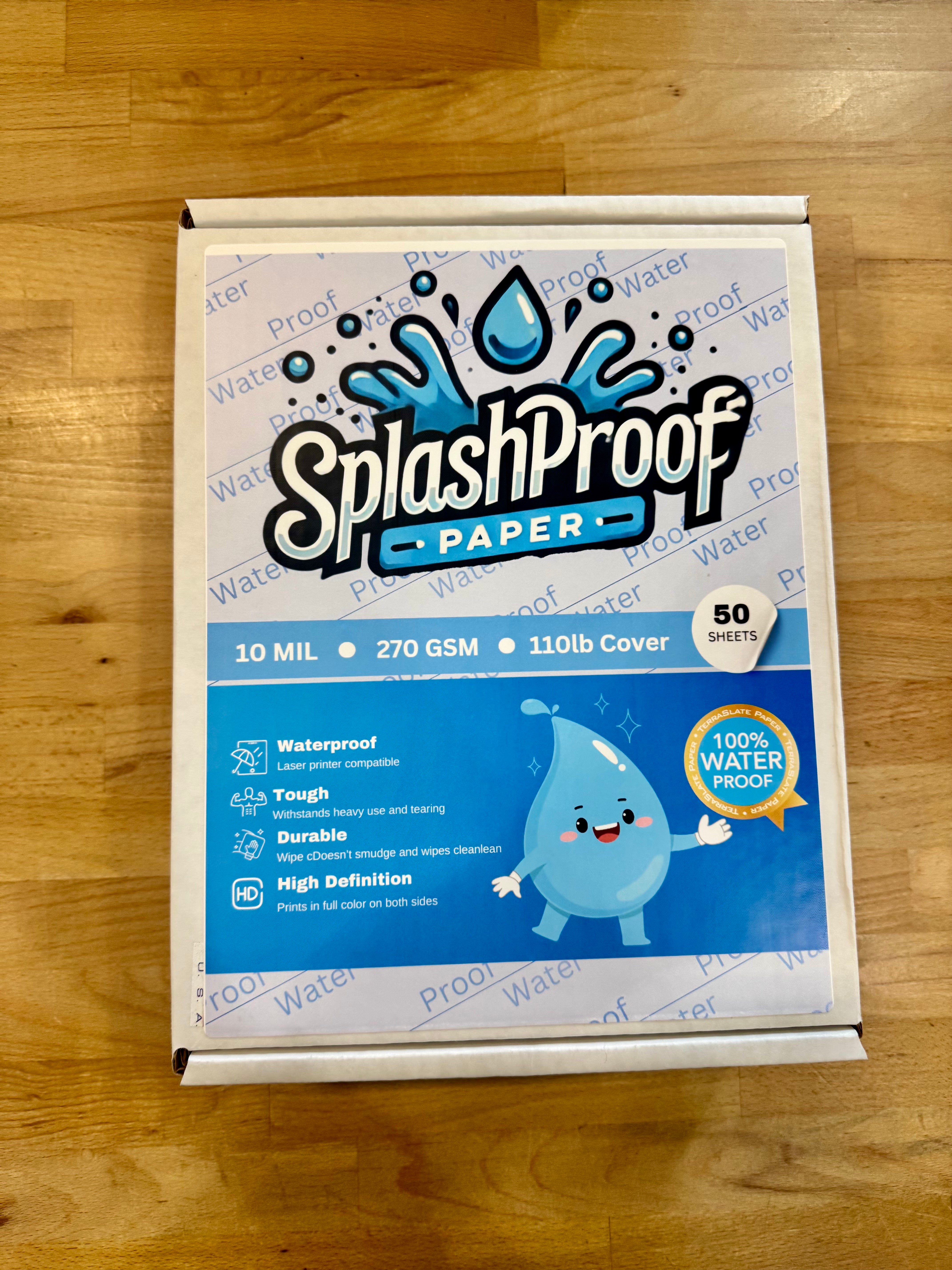 SplashProof Paper