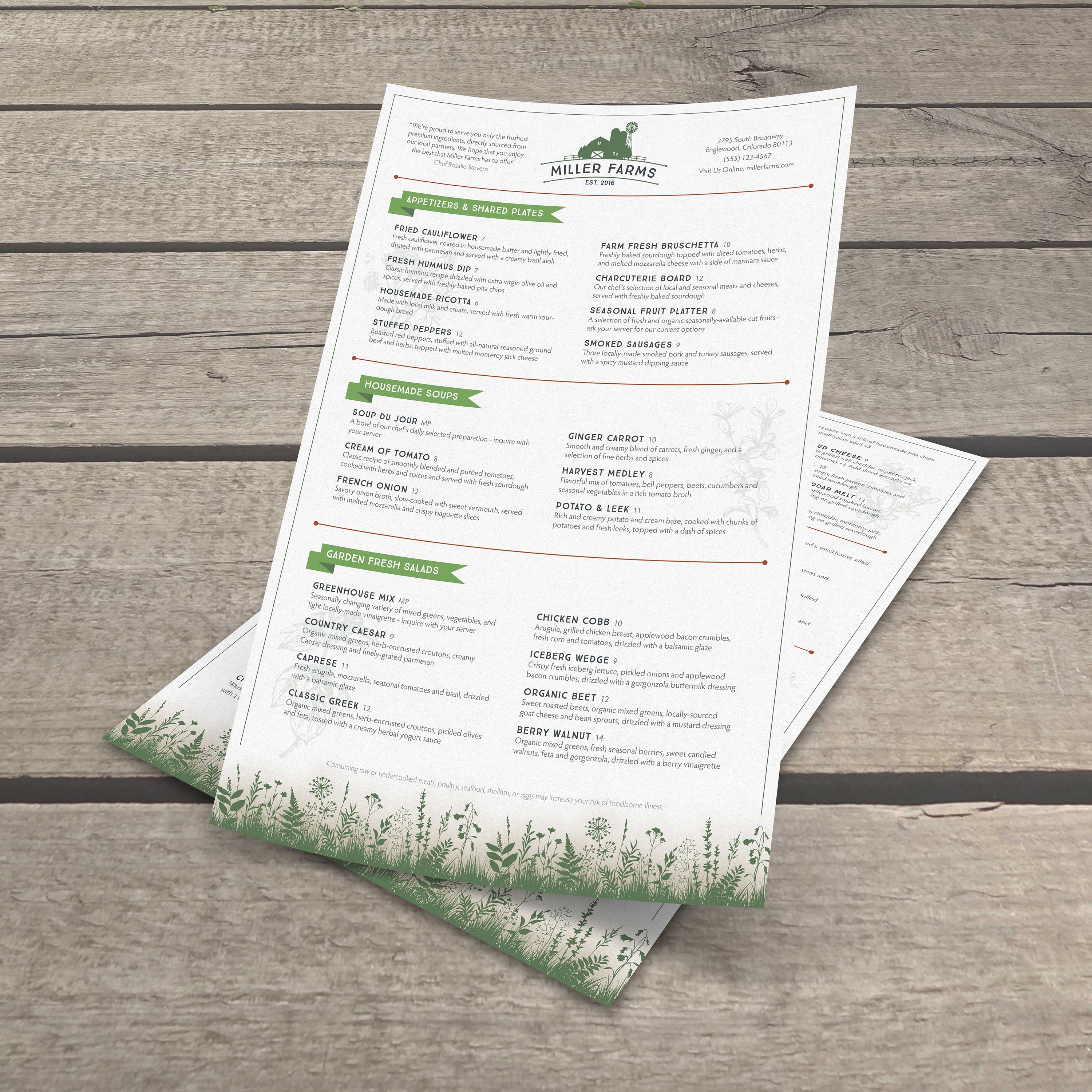 Farm to Table Template 11" x 17"