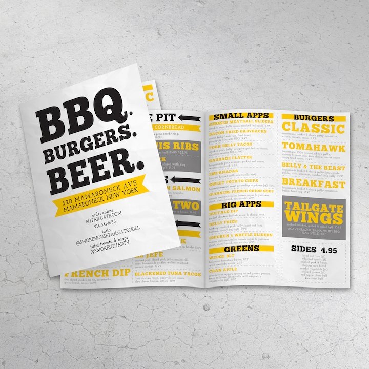 12" x 18" Bi-Fold Waterproof Menus - TerraSlate Waterproof Paper