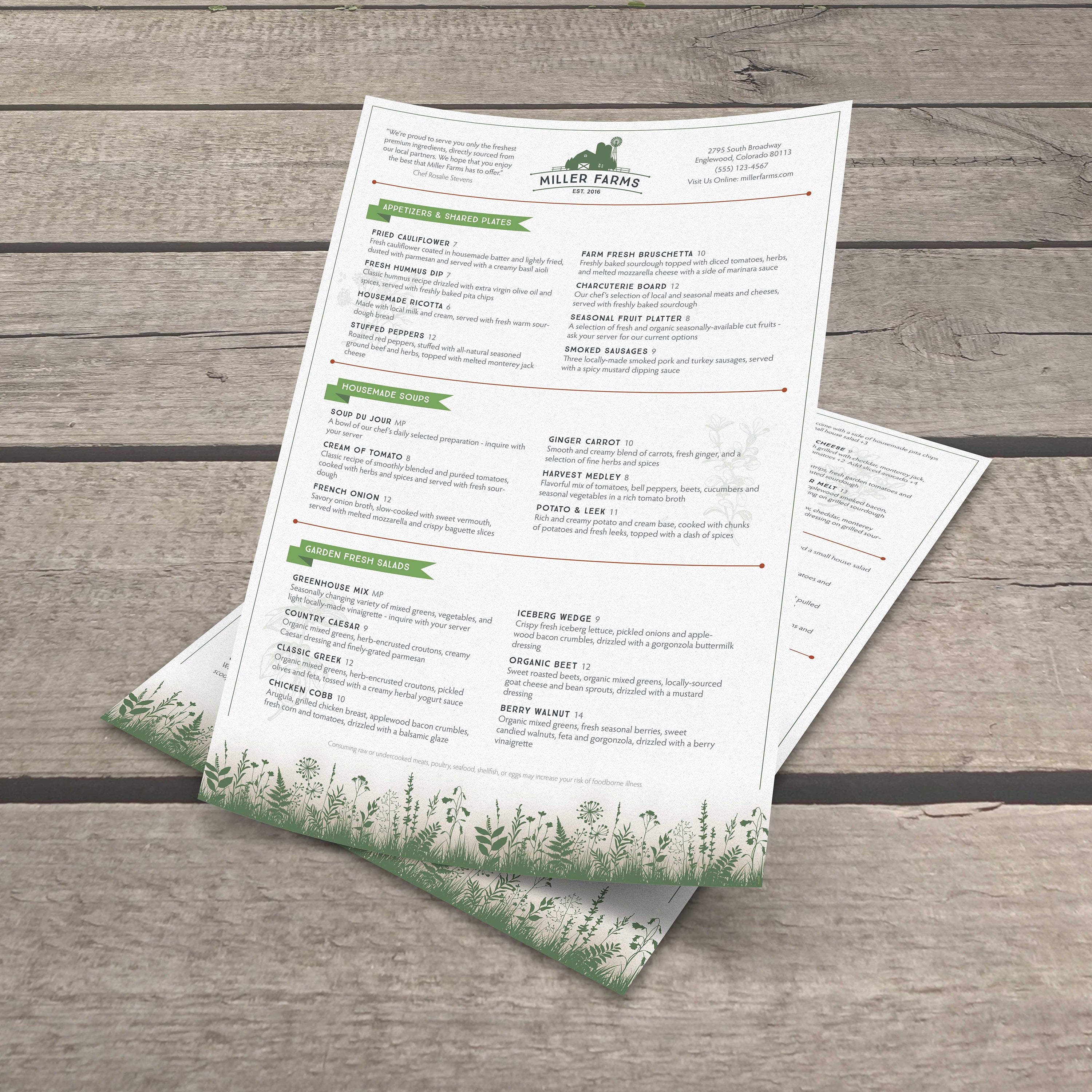 Farm to Table Template 12" x 18"