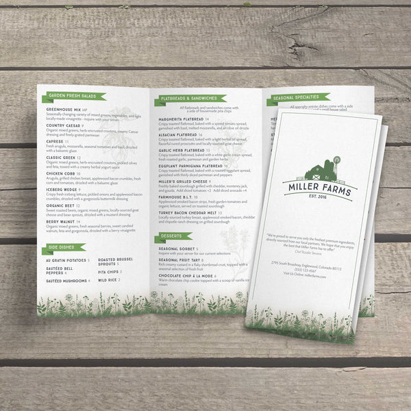 Farm to Table Template 12" x 18" Trifold
