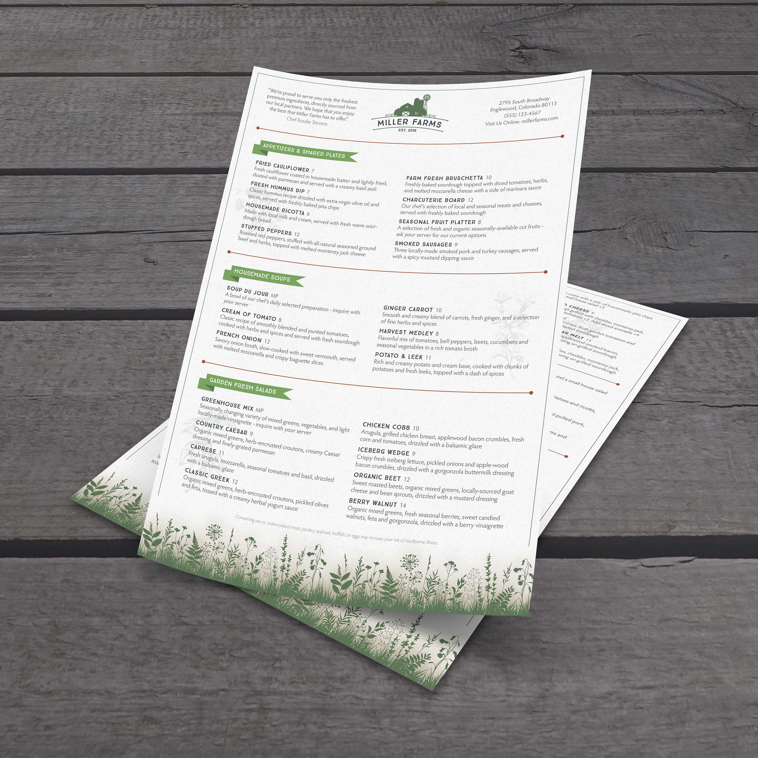 Farm to Table Template 13" x 19"