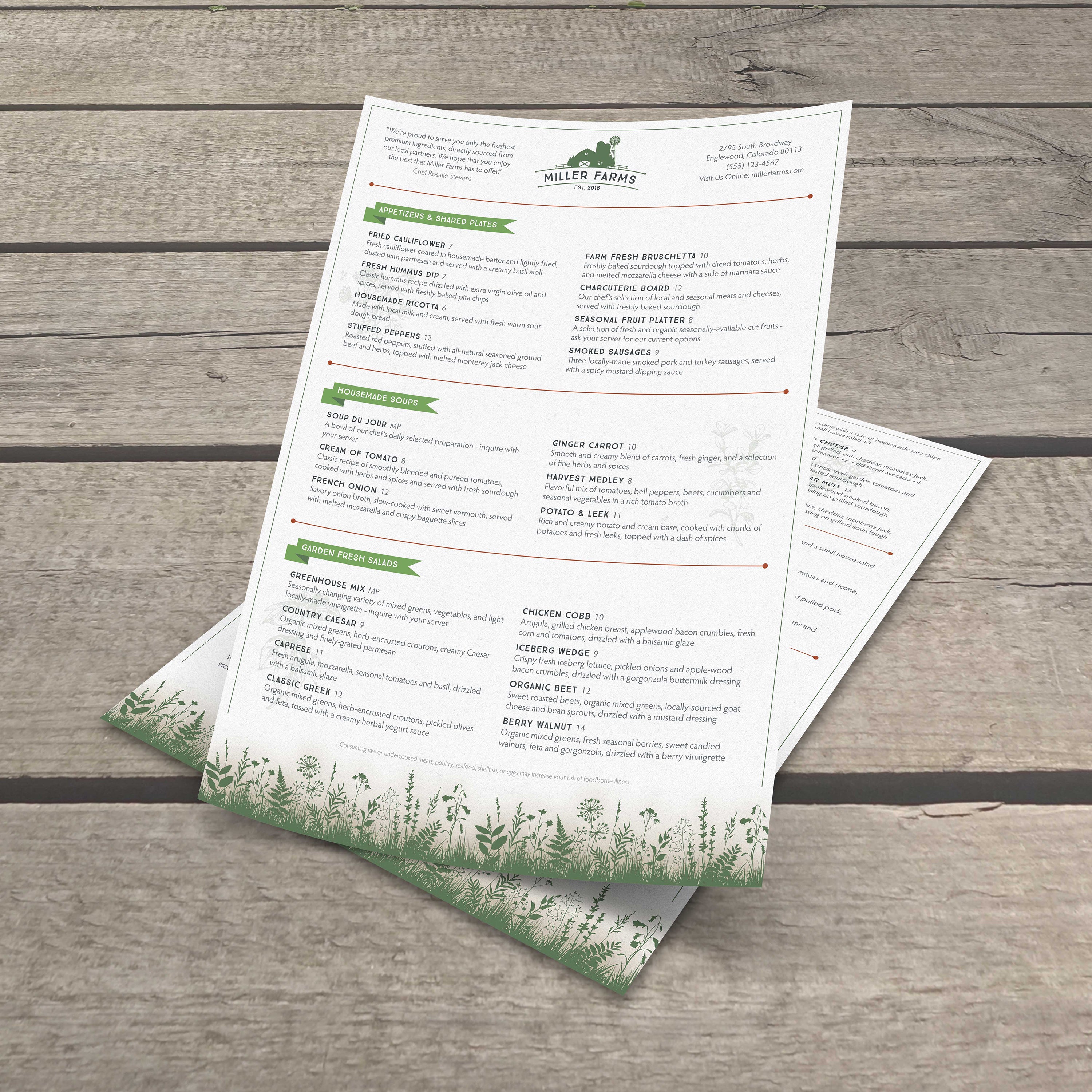 Farm to Table Template 13" x 19"