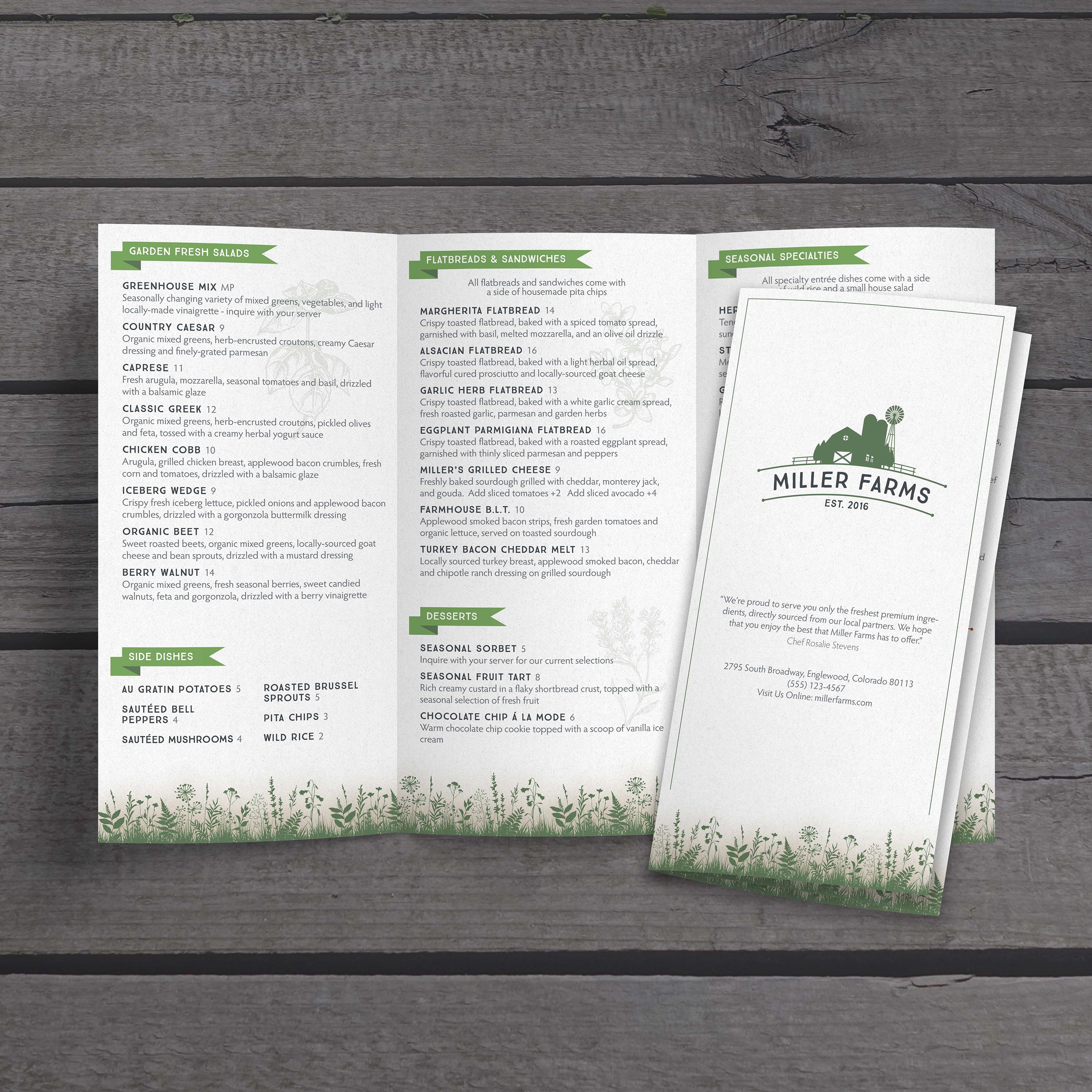 Farm to Table Template 13" x 19" Trifold