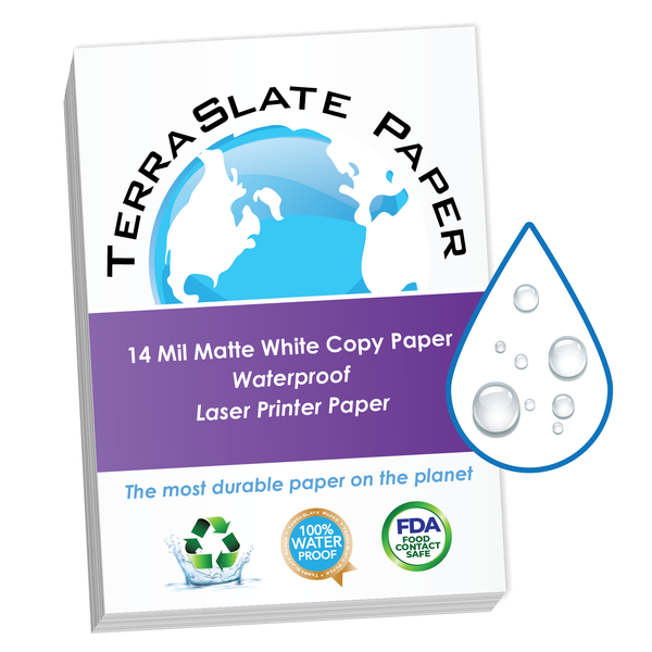 14 Mil Waterproof Copy Paper 8.5" x 14" Legal Size