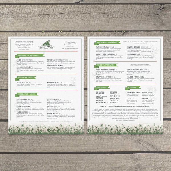 Farm to Table Template 8.5" x 11"