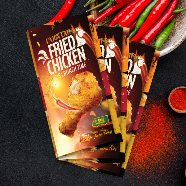 Fried Chicken Template 13" x 19" Trifold