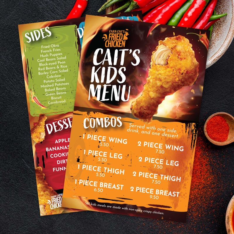 Fried Chicken Template 5.5" x 8.5"