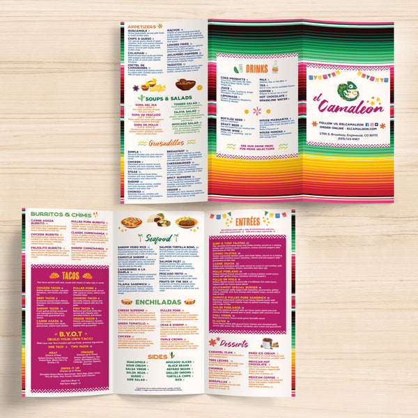 El Camaleon Template 13" x 19" Trifold