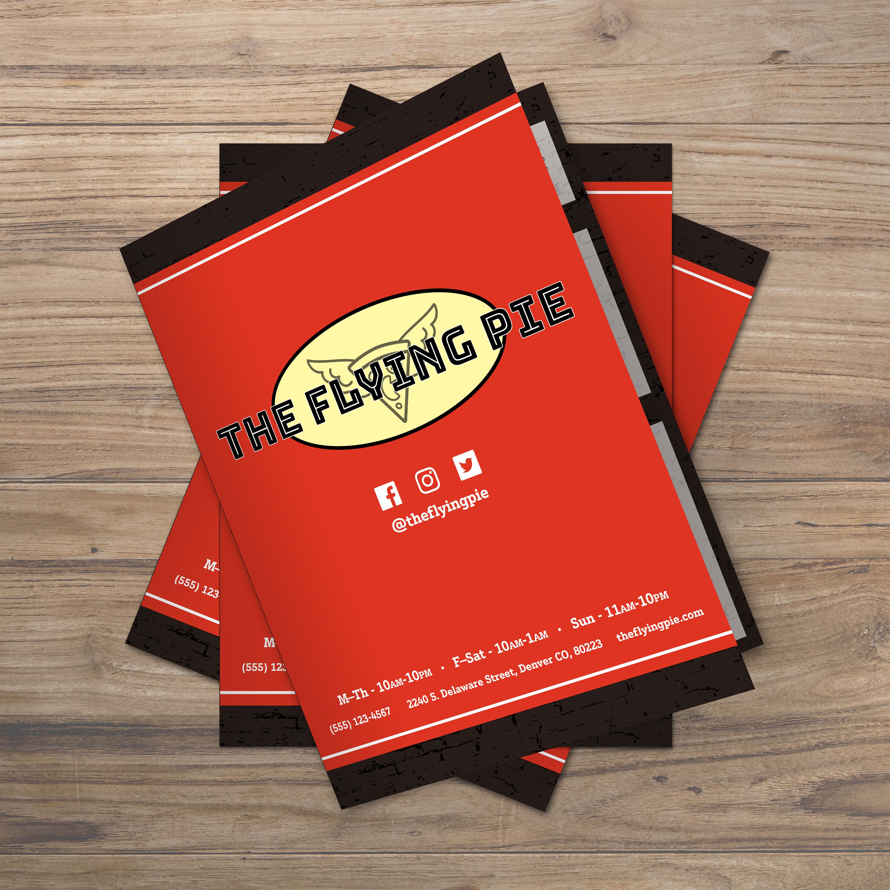The Flying Pie Template 12" x 18" Bifold