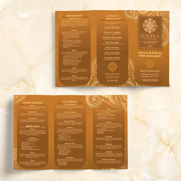 Jeera Indian Template 11" x 17" Trifold