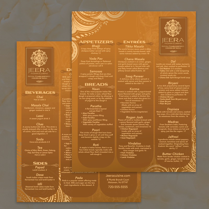 Jeera Indian Template 8.5" x 11"