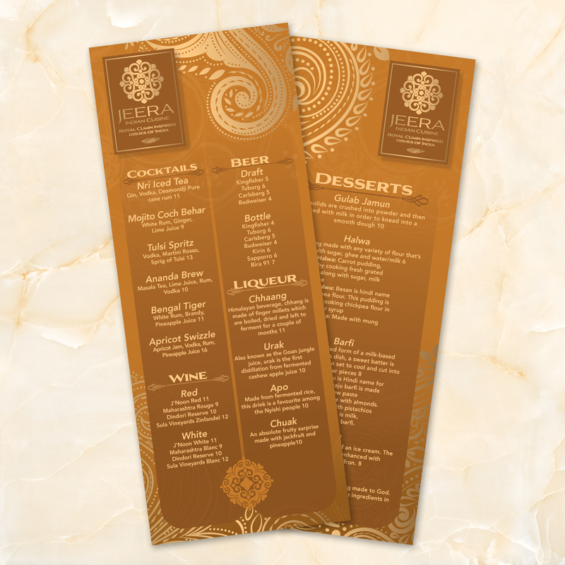 Jeera Indian Template 6" x 15"