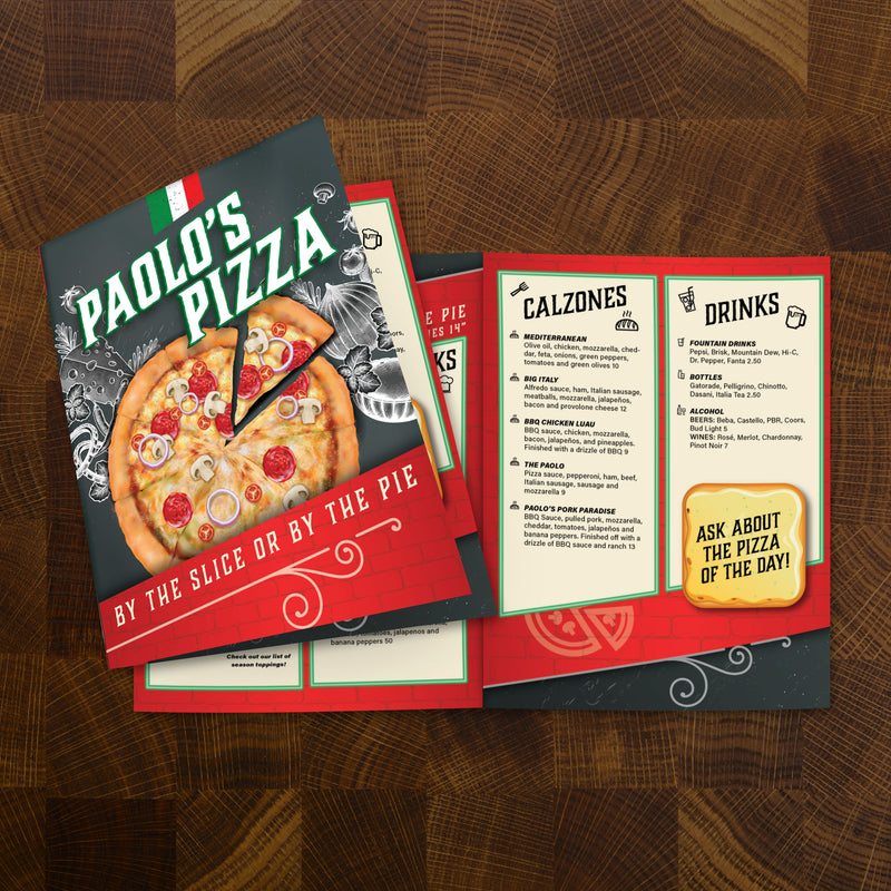 Paolo's Pizza Template 11" x 17" Bifold