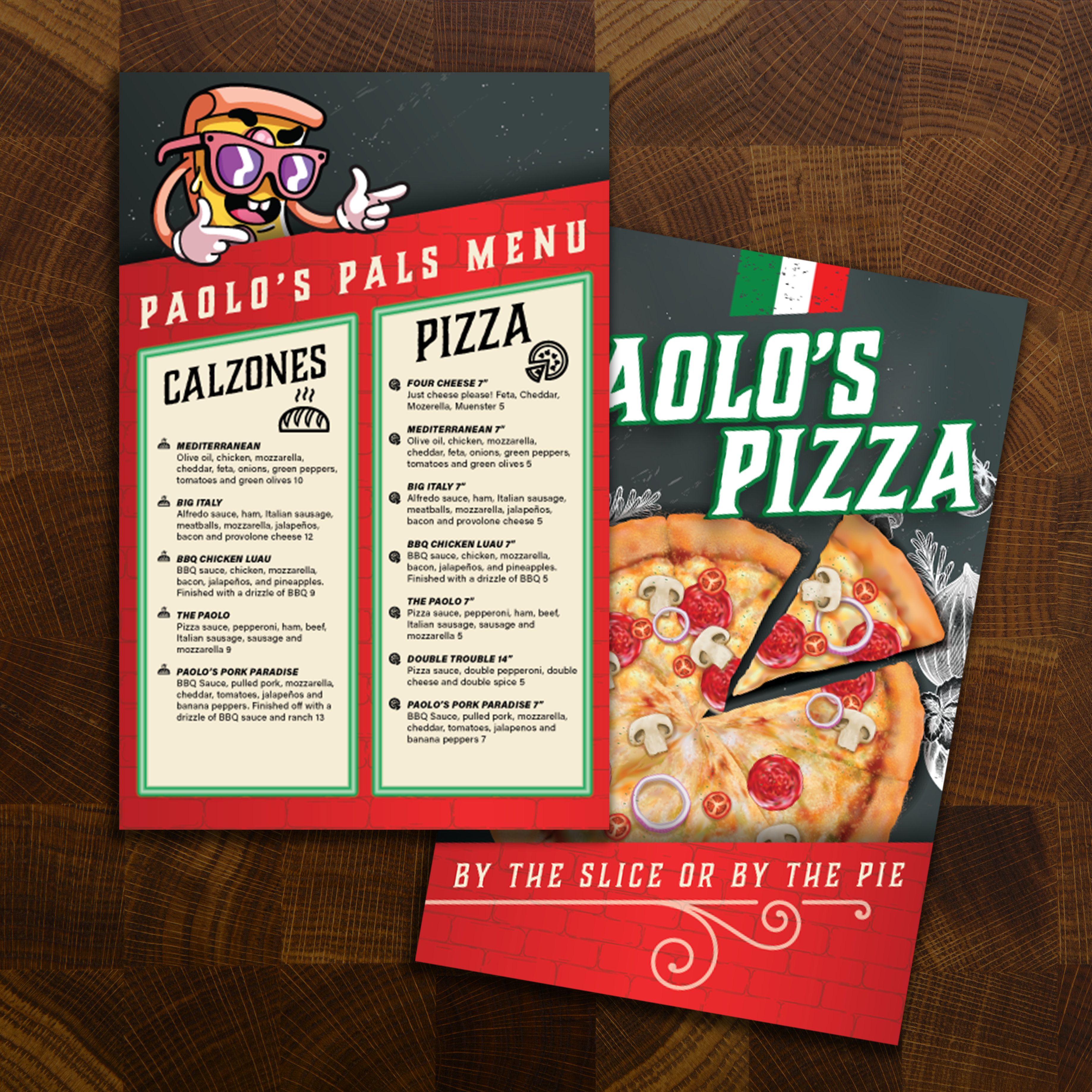Paolo's Pizza Template 5.5" x 8.5"