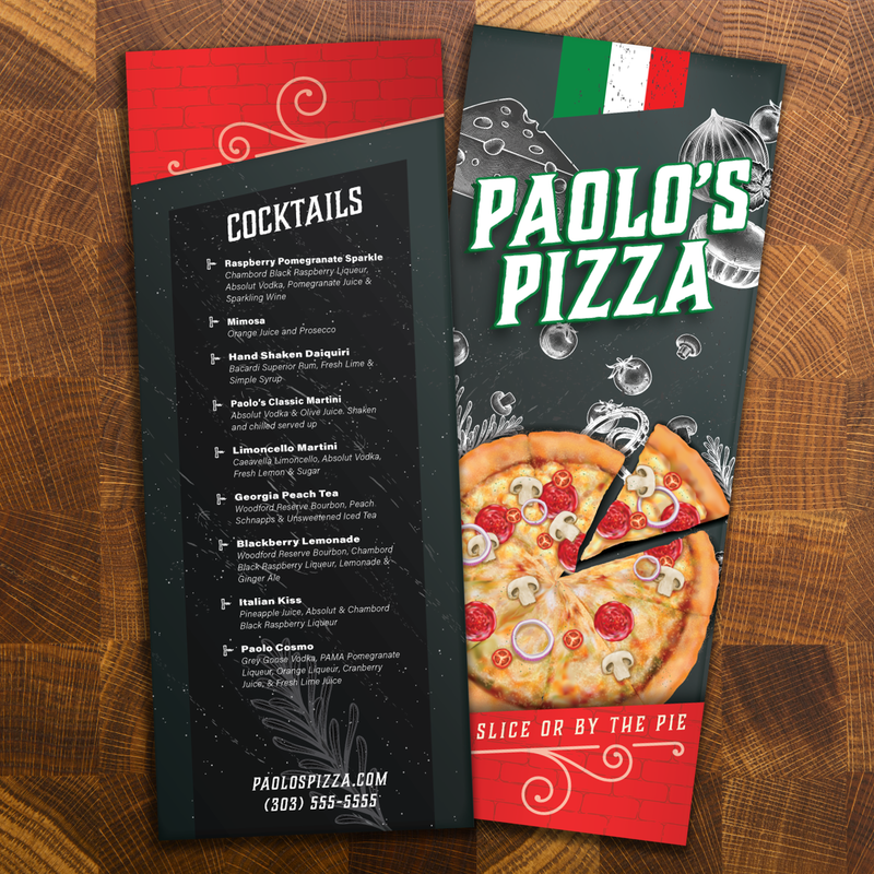 Paolo's Pizza Template 6" x 15"