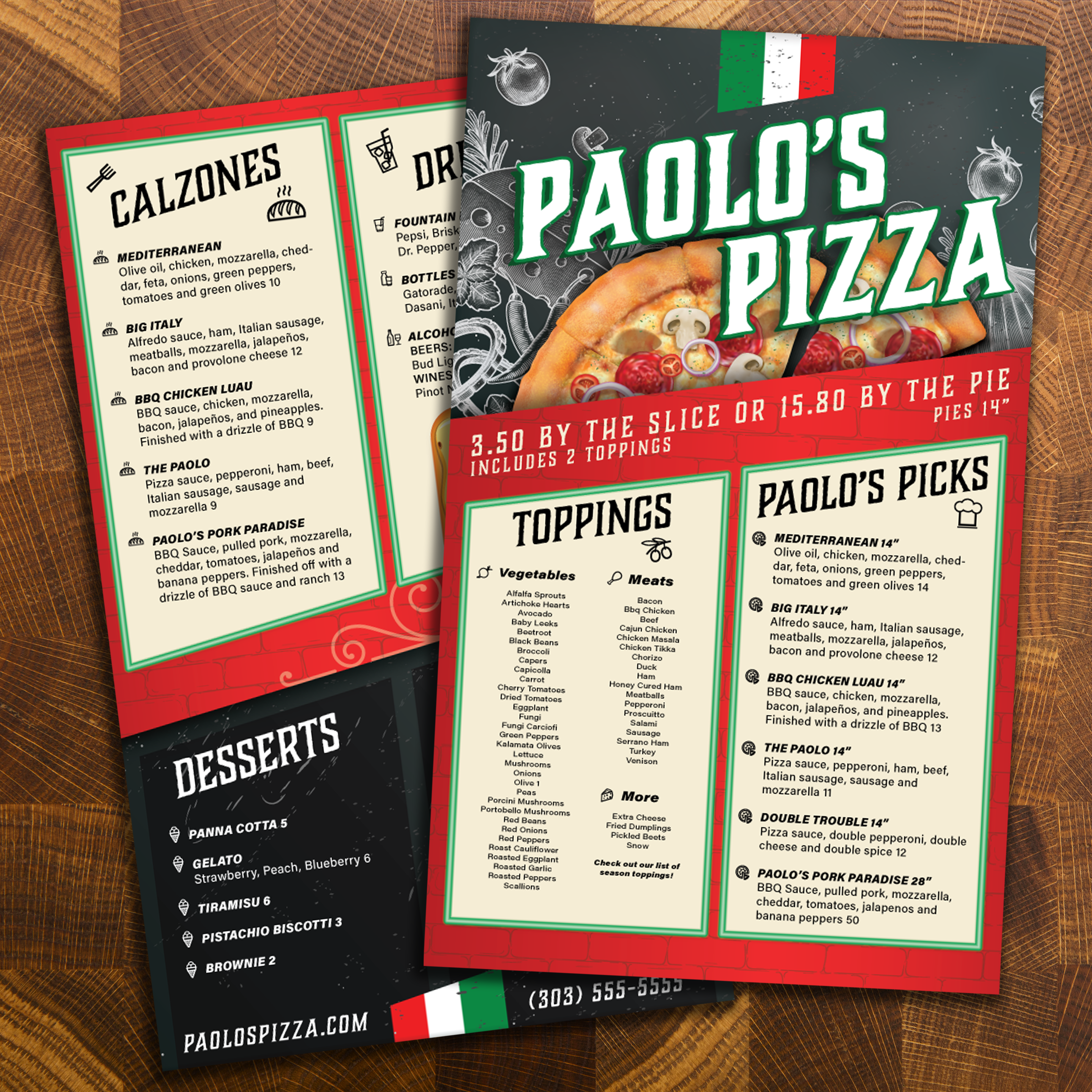 Paolo's Pizza Template 8.5" x 14"