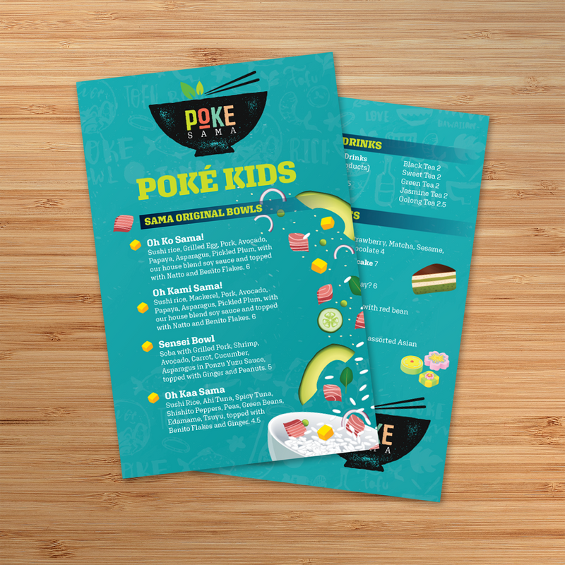 Poke Sama Menu Template 5.5" x 8.5"