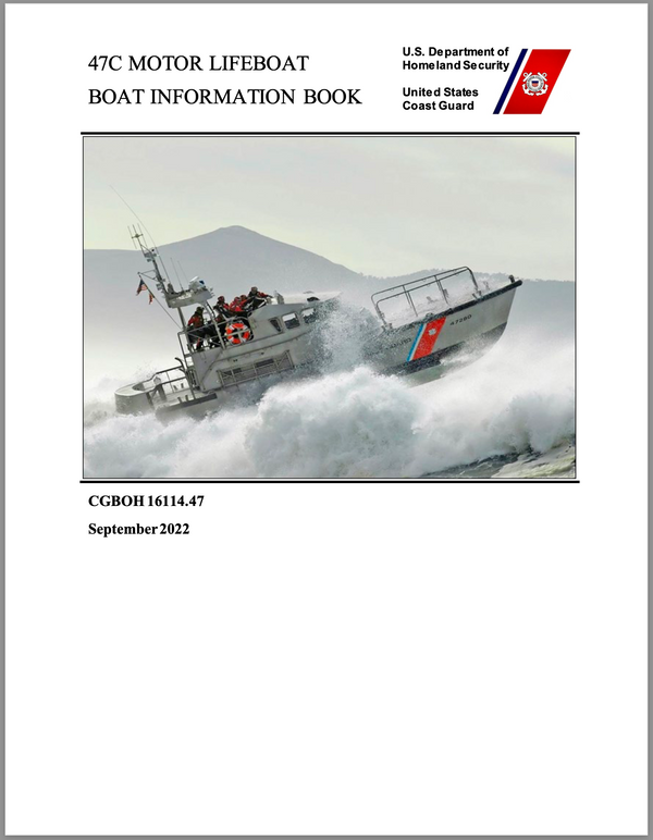 47C MOTOR LIFEBOAT BOAT INFORMATION BOOK - 3 Hole Punched