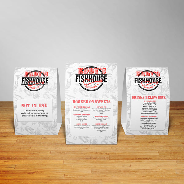 Waterproof Table Tents