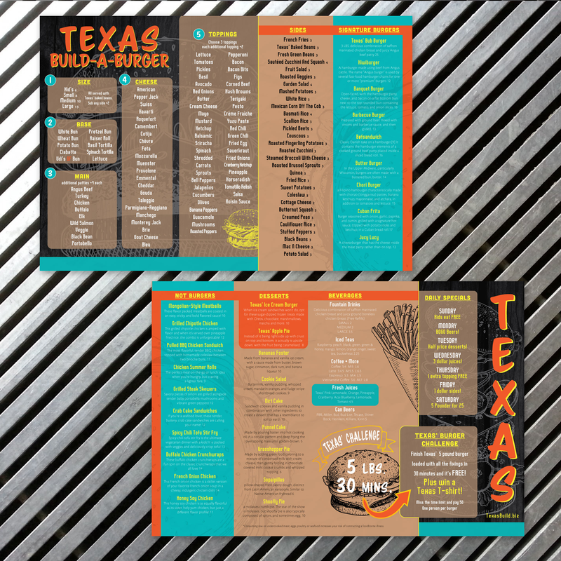 Build-a-Burger Template 13" x 19"