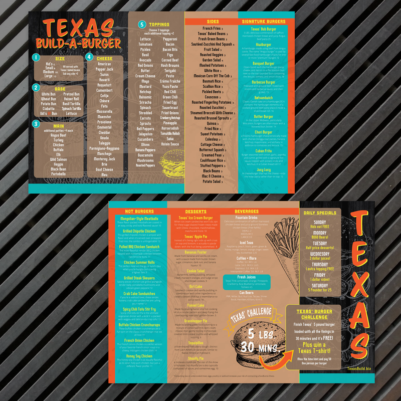 Build-a-Burger Template 13" x 19"