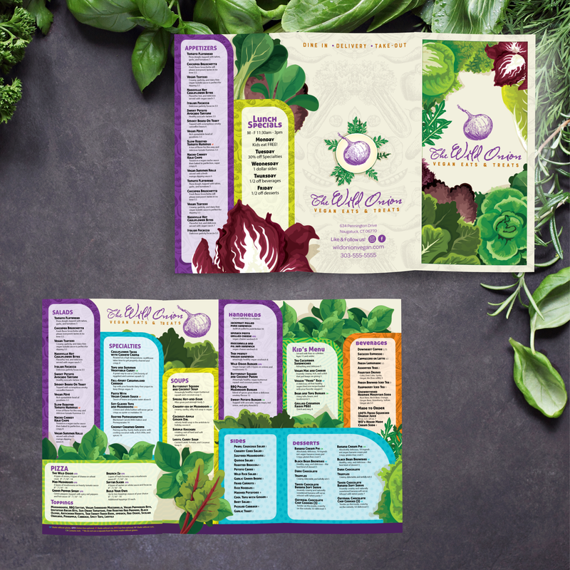 Wild Onion Vegan Template 11" x 17" Trifold
