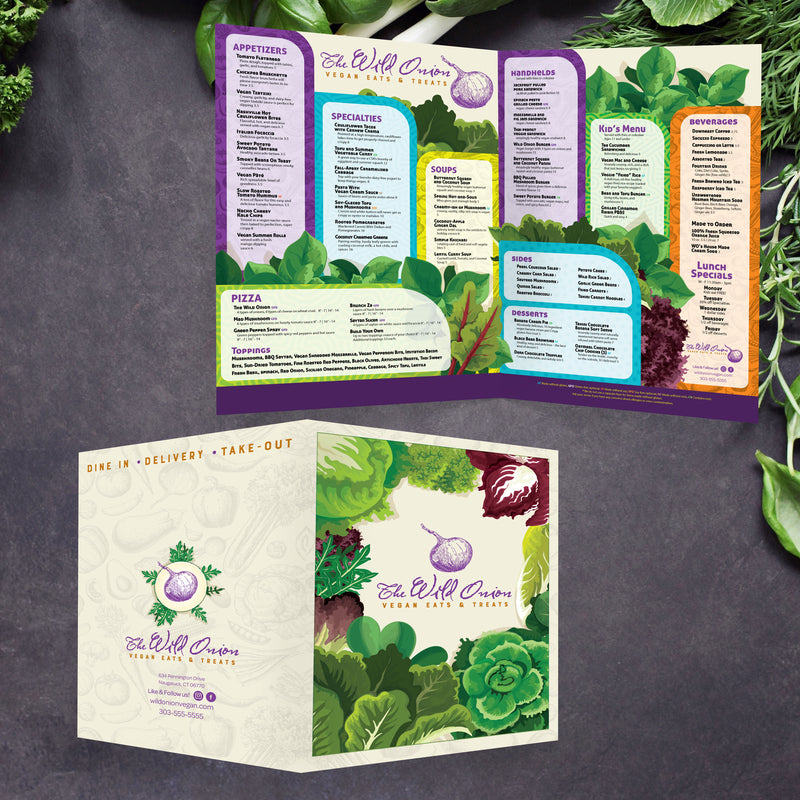 Wild Onion Vegan Template 13" x 19" Bifold