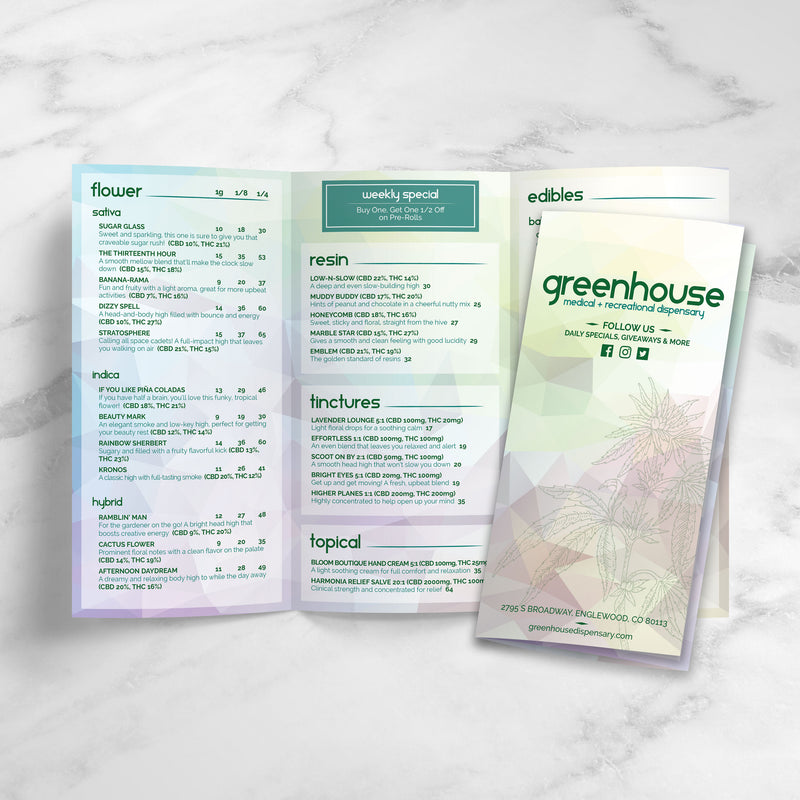 Dispensary Template 12" x 18" Trifold