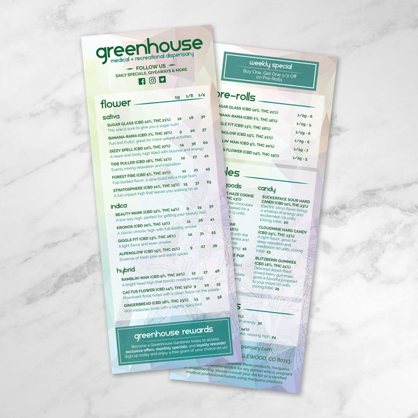 Dispensary Template 4.25" x 11"