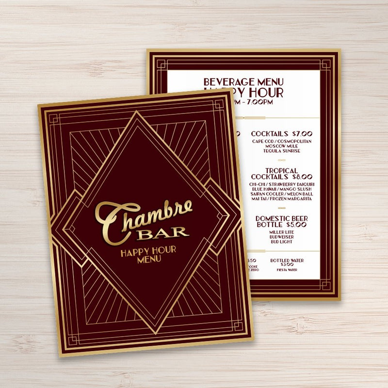 Waterproof Flat Table Menus 8.5" x 11” - TerraSlate Waterproof Paper